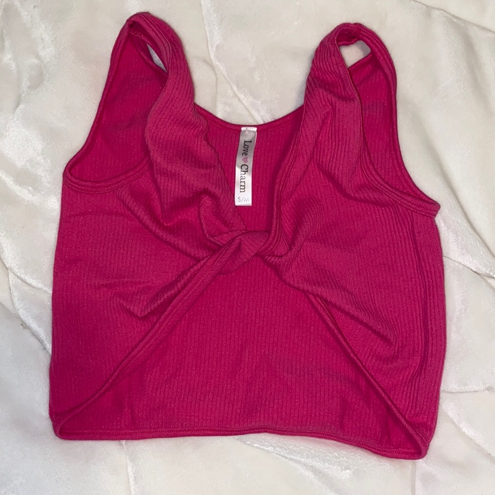 Pink “going out” top